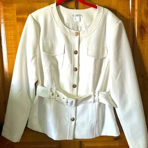 Gorgeous off white belted blazer